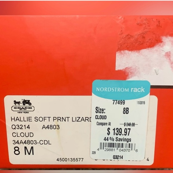 COACH Hallie Soft Print Lizard Heels - Picture 8 of 10